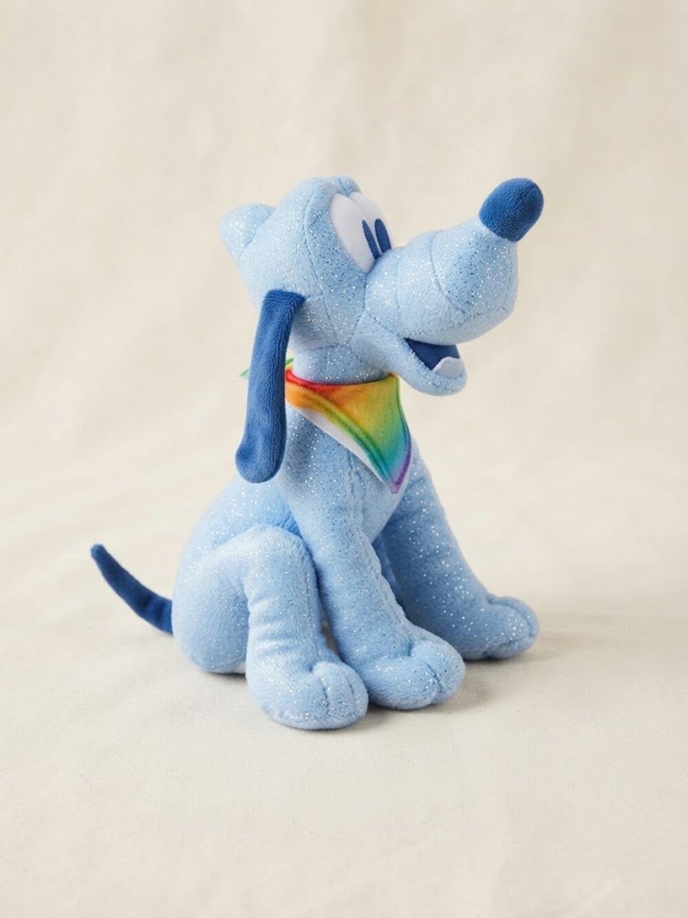 Disney Pride Collection Blue Sparkle Pluto Plush Stuffed Animal NWT 8” - Picture 5 of 5